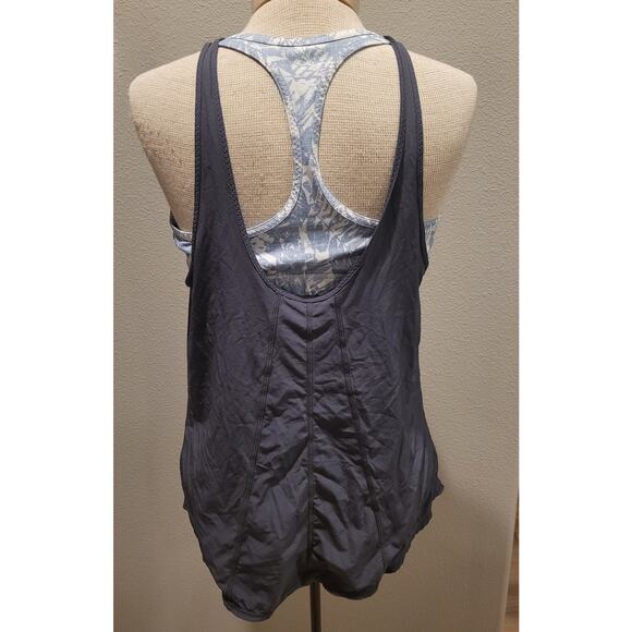 PrAna Racer Back Yoga Tank With Built-in Bra Grey Size M - Picture 2 of 6